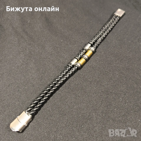 Гривна от кожа и медицинска стомана