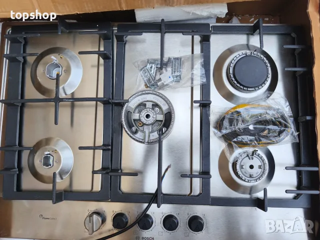 Нов Газов плот за вграждане Bosch Series 6 PCQ7A5I90 / 01 (75 см, Инокс)  , снимка 9 - Котлони - 55846895