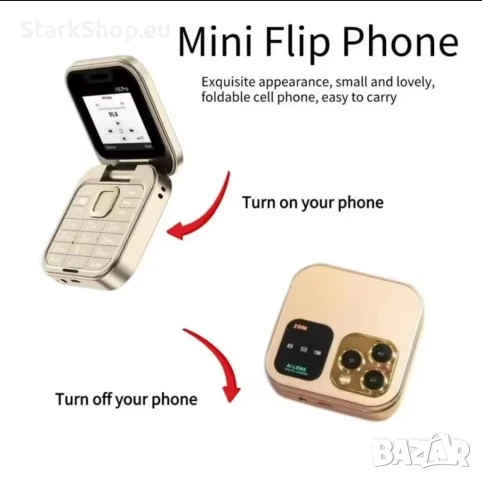 Сгъваем телефон i16 Pro Dual SIM 2G Flip Флип, снимка 6 - Телефони с две сим карти - 51420954