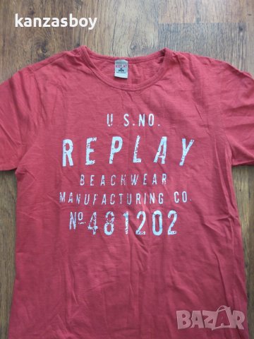 replay beachwear - страхотна мъжка тениска КАТО НОВА, снимка 3 - Тениски - 36682978