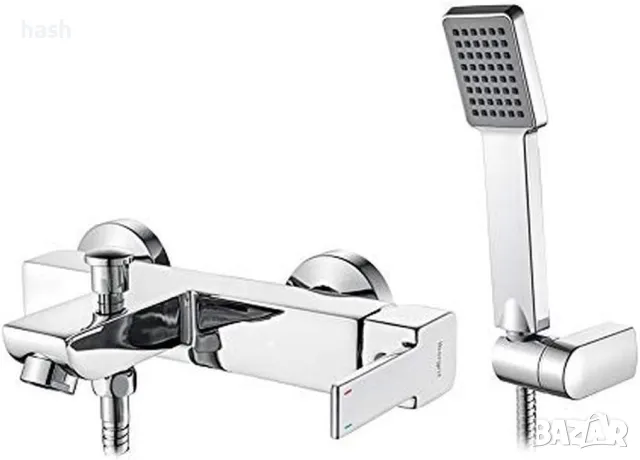 Смесител за вана с душ, маркуч за душ, хром Ibergrif M13001, снимка 1