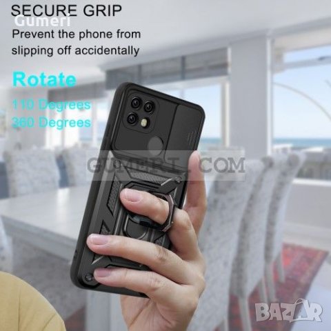 Realme C22 - Противоударен Хибриден Кейс със Защита за Камерата - Черен, снимка 7 - Калъфи, кейсове - 35099865