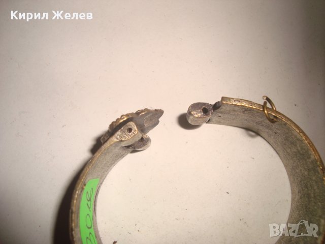 СТАРА БРОНЗОВА ФЛОРАЛНО ОРНАМЕНТИРАНА ВЪЗРОЖДЕНСКА РЯДКА ГРИВНА ПОСРЕБРЕНА 2204, снимка 16 - Антикварни и старинни предмети - 31720368