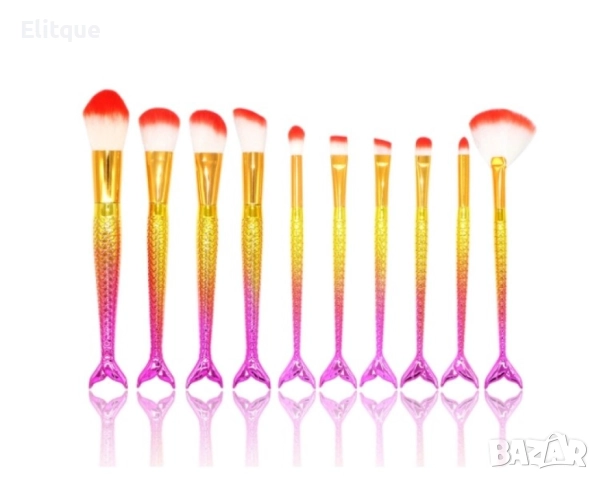 Десет чудесни четки за грим с дръжка тип русалка в два варианта HZS62, снимка 10 - Други - 52820417