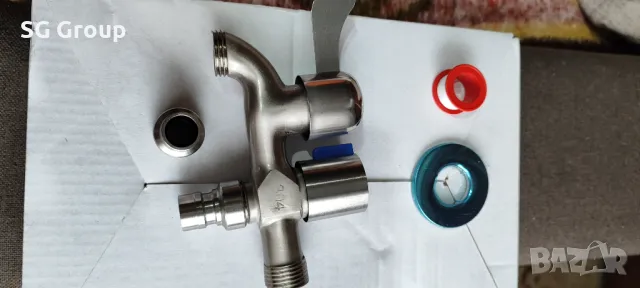 Двоен кран стомана 1/2, снимка 4 - Други инструменти - 49323752