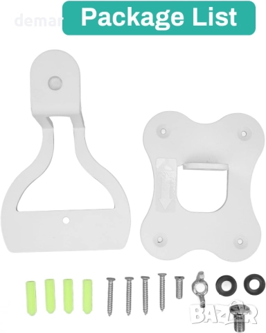 Стенна скоба за високоговорител LICAEVEY, въртяща се, стабилна, метална, за Era 100, бяла, снимка 8 - Други стоки за дома - 51951478