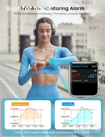  WiFi термометър и хигрометър Govee, снимка 5 - Друга електроника - 49752615