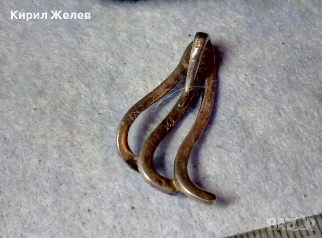 ИЗЯЩЕН АЖУРЕН СКЪПОЦЕНЕН СРЕБЪРЕН МЕДАЛЬОН СРЕБРО 925 с МАРКАЗИТИ - ЧАСТ от КОМПЛЕКТ 47573, снимка 4 - Колиета, медальони, синджири - 48901332