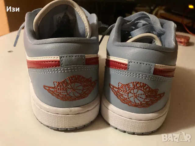 Маратонки Jordan 1 Low Blue Grey, снимка 5 - Маратонки - 49169241
