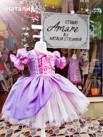 Рокля Рапунцел , снимка 3 - Детски рокли и поли - 47516352