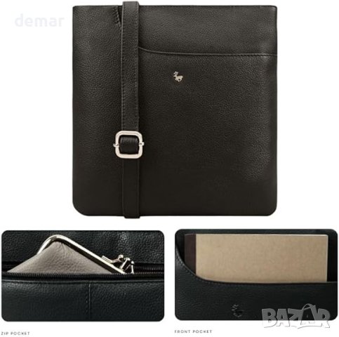 Lloyd Baker чанта за телефон от естествена кожа, черна, снимка 3 - Чанти - 42911494