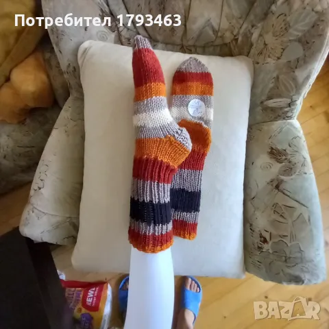 Ръчно плетени дамски чорапи размер 38, снимка 1