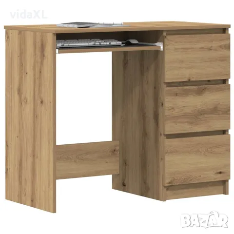 vidaXL Бюро, дъб артизан, 90x45x76 см, инженерно дърво, снимка 2 - Бюра - 56148265