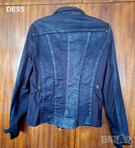 Дамско Яке BIBA - Черно със Цип и Верижки, Размер S/M- 15€ , снимка 2 - Якета - 56130314