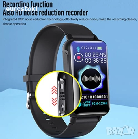 Часовник с дигитален запис на глас, дигитален часовни с рекордер, гласово активиране, снимка 1