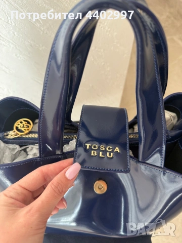 Чанта Tosca Blu тъмно син лак, снимка 5 - Чанти - 54326418