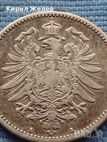 Сребърна монета 0.900 проба 1 марка 1876г. Германска империя Вилхелм първи 39625, снимка 8 - Нумизматика и бонистика - 42752295