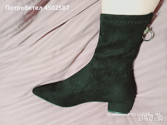 Черни островърхи боти, снимка 12 - Дамски боти - 52894375