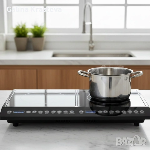 Двоен индукционен котлон Home Star HS-IND2002, снимка 2 - Котлони - 53012467
