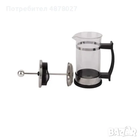 Френска стъклена преса за кафе и чай, снимка 5 - Аксесоари за кухня - 55804988