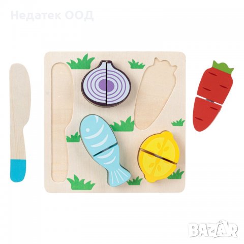 Пъзел,  Дървена дъска с аксесоари, 18x18см, снимка 3 - Игри и пъзели - 40180920