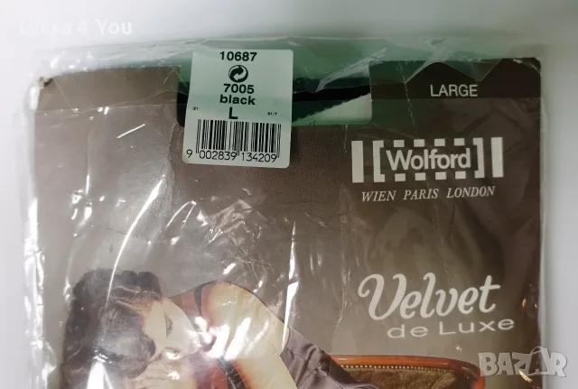 Wolford Velvet de Luxe луксозен черен дамски чорапогащник 40 ден, снимка 4 - Бельо - 56240245