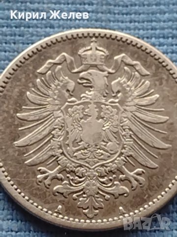 Сребърна монета 0.900 проба 1 марка 1876г. Германска империя Вилхелм първи 39625, снимка 10 - Нумизматика и бонистика - 42752295