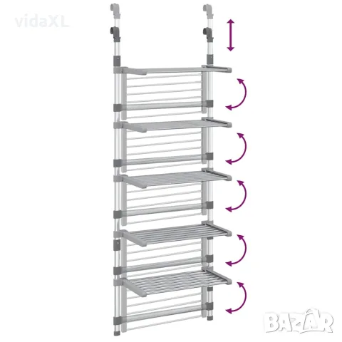 vidaXL Сушилник на 5 нива, алуминий, снимка 6 - Сушилници - 56147141