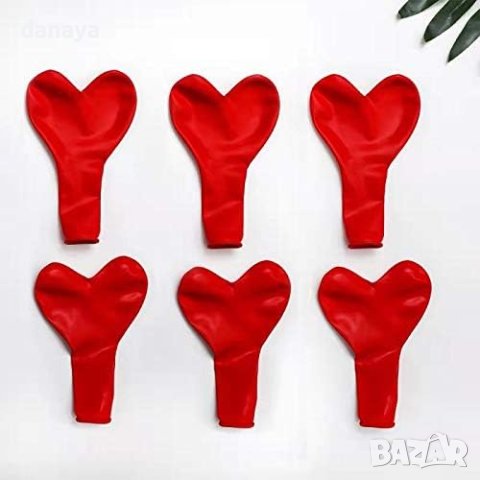 4495 Романтични балони сърце, 6 броя, снимка 3 - Декорация за дома - 44430801