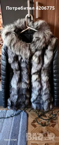 Кожено яке естествена кожа и лисица.