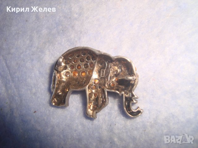 СТАРО СКЪПОЦЕННО СРЕБЪРНО СЛОНЧЕ СРЕБРО 925 ВИНТИДЖ ФИГУРАЛНА АРТ БРОШКА с КРИСТАЛЧЕТА 29159, снимка 11 - Други - 37312200