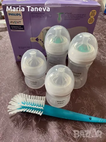 Комплект шишета с биберони за новородено бебе