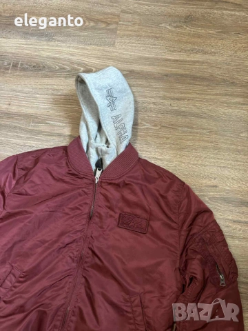 Мъжко яке бомбер Alpha Industries MA-1 D-Tec Hood Bomber Jacket , L размер , снимка 3 - Якета - 53268893