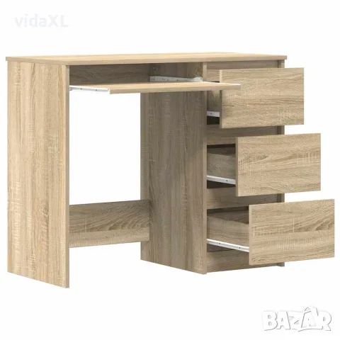 vidaXL Бюро, дъб сонома, 90x45x76 см, инженерно дърво, снимка 5 - Бюра - 56147769