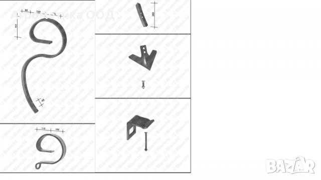 Работен орган 45х12 за култиватор/S стойка, държател, стълбец/за греда 60х60, снимка 4 - Селскостопанска техника - 16855145