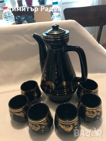 Ретро керамичен сервиз от Анадола—Турция керам.1976г- совинир за младоженци кристално Дания, снимка 3 - Сервизи - 35656410