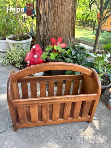 Поставка от тиково дърво , снимка 2 - Декорация за дома - 33294016