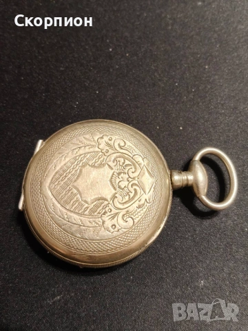 Швейцарски джобен часовник с посребрени капаци 1905г. - 10 РУБИНА , снимка 4 - Джобни - 50777361