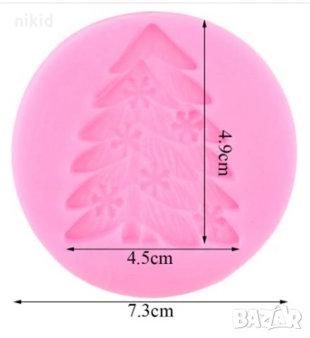 Елха на снежинки силиконов молд форма за декорация торта фондан шоколад, снимка 2 - Други - 31428491