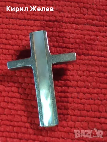 СТИЛНО СЕДЕФЕНО СРЕБЪРНО КРЪСТЧЕ КРЪСТ СРЕБРО 925 РЪЧНА ЮВЕЛИРНА ФИНА ИЗРАБОТКА 30388, снимка 11 - Колиета, медальони, синджири - 50180671