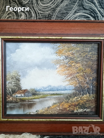 Картина масло-289, снимка 4 - Антикварни и старинни предмети - 52220942