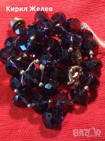 СТАРИННА ОГЪРЛИЦА от ПОСРЕБРЕНА МЕД с ПЕЧАТИ 925 и ГОЛЕМИ ФАСЕТИРАНИ ЦВЕТНИ БОХЕМСКИ КРИСТАЛИ 41872, снимка 14 - Антикварни и старинни предмети - 46233803