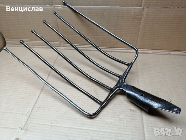 Стара Кована Вила За Въглища. , снимка 2 - Антикварни и старинни предмети - 35516463