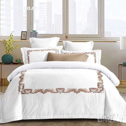 Premium серия, долен чаршаф с ластик, 100% памук  1 бр. х плик за завивка 200 x 230 cm 1 бр. х долен, снимка 9 - Спално бельо - 54115780