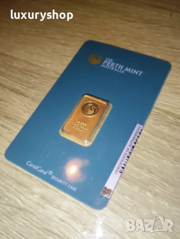 БЕЗПЛАТНА ДОСТАВКА! Златно кюлче 5 грама Perth Mint 