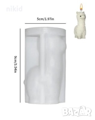 3D лама камила силиконов молд форма фондан гипс смола свещ сапун декор, снимка 2 - Форми - 44438885