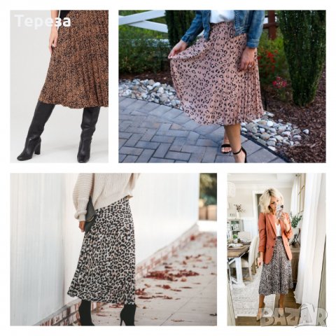 🆕 Пола плисе животински принт/ XL-XXL , снимка 9 - Поли - 30876047