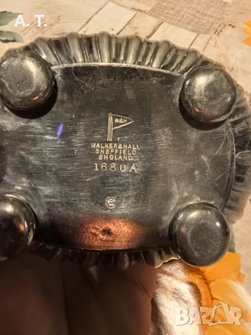 Захарница walker & hall sheffield, снимка 3 - Антикварни и старинни предмети - 52436163