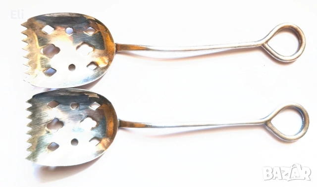 Антикварни лъжици за сервиране , снимка 4 - Прибори за хранене, готвене и сервиране - 54245151