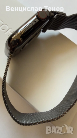 Apple Watch GPS + Cellular , цвят метално сиво, каишка метален графит с оригинална кутия, снимка 18 - Смарт часовници - 52672073